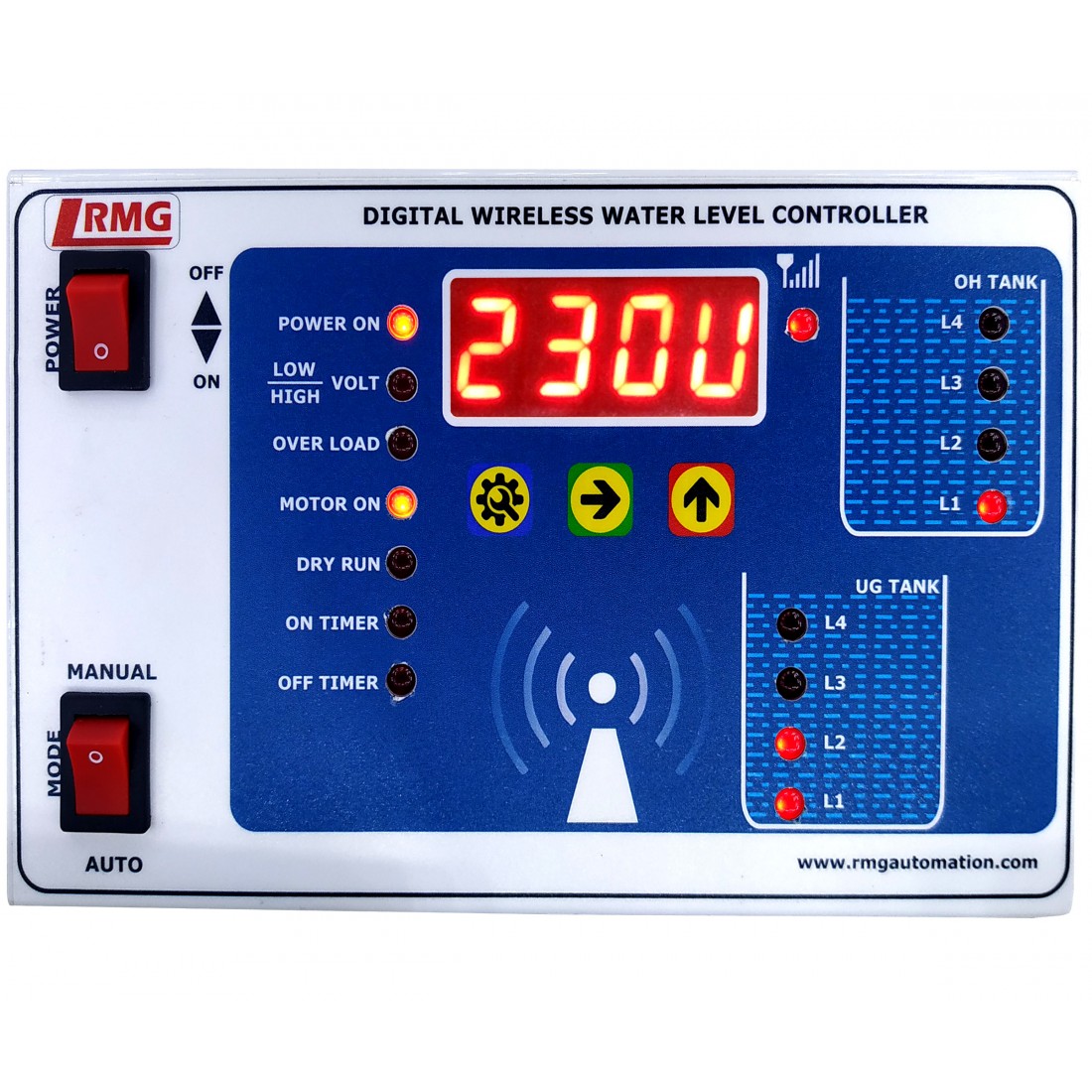 Wireless Fully Automatic Water Level Controller With Low/High Voltage ...