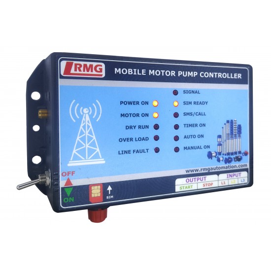 Three Phase GSM Mobile Motor Pump Controller with All Safety Protection, Alerts & Timer Features(Mobile Motor Starter) Three Phase GSM Mobile Motor Pump Controller with All Safety Protection, Alerts & Timer Features(Mobile Motor Starter)
