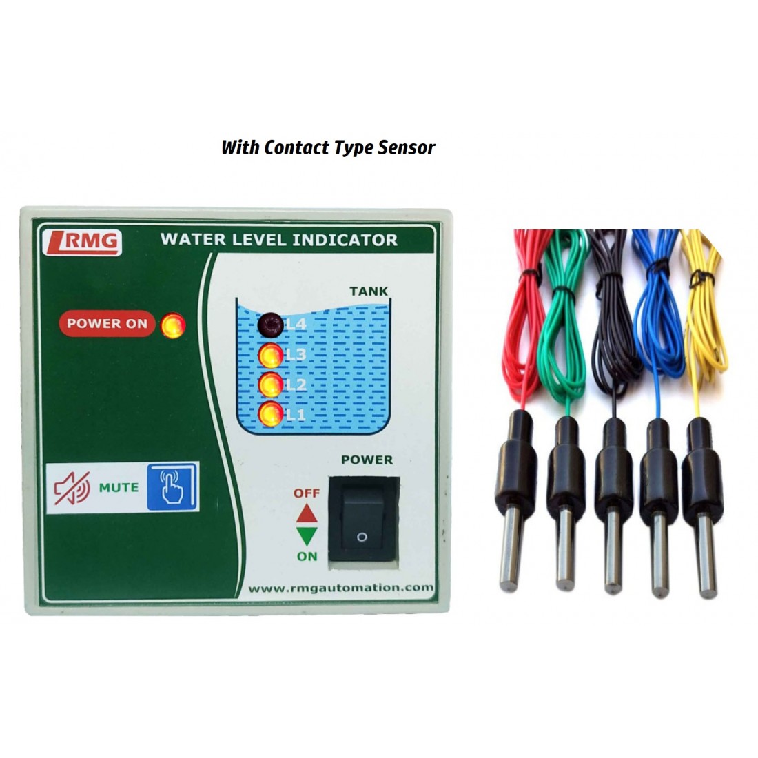 Water Level Indicator with Tank Full & Tank Empty Alarm